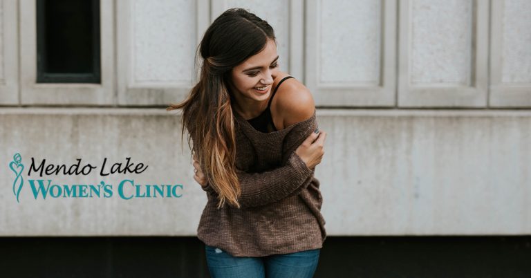 woman laughing with good mental health