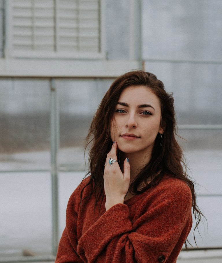 Pregnant woman in college thinking about her options